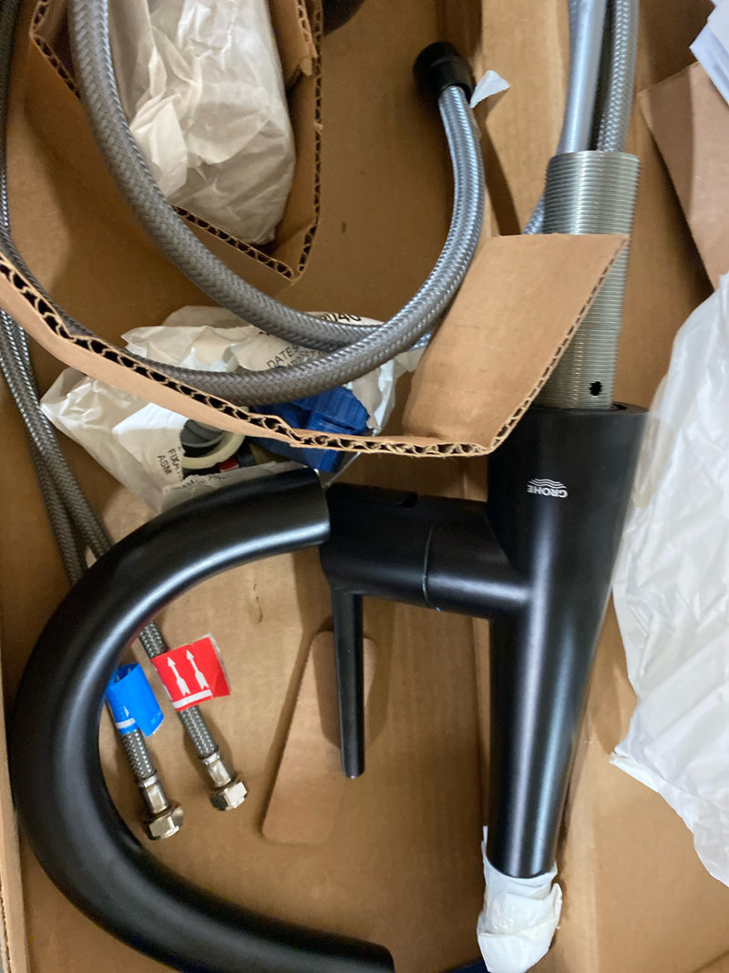 GROHE 322982433 Zedra Pull-Down Kitchen Faucet with sprayer Matte Black
