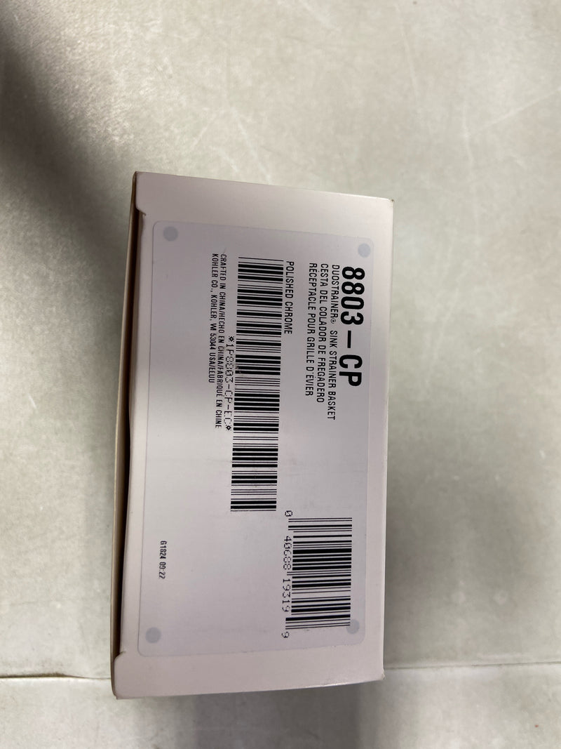 Kohler K-8803-CP Duostrainer Manual Sink Basket Strainer - Polished Chrome