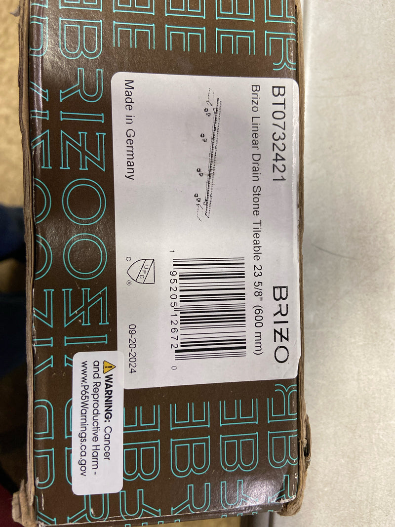 Brizo BT0732421 24" Seamless Linear Shower Drain for Tile or Natural Stone - Less Rough In - N/A