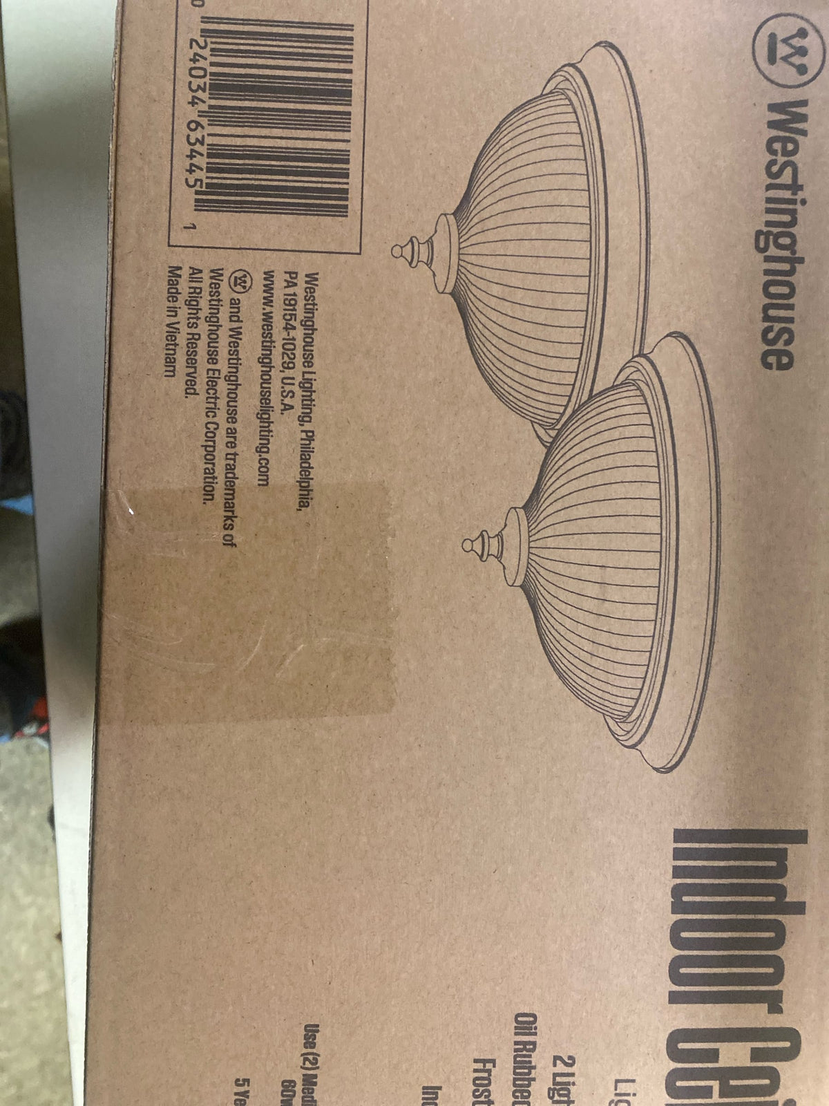 Westinghouse 6344500 2 Light 13" Wide Flush Mount Bowl Ceiling Fixture - Oil Rubbed Bronze