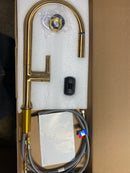 Signature Hardware SHXCBK100BG Bok 1.8 GPM Single Hole Pull Down Kitchen Faucet - Brushed Gold