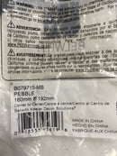 Belwith Keeler B079715-MB Pebble 6-5/16" (160mm) & 7-9/16" (192mm) Dual Center to Center Organic Zen Cabinet Handle / Drawer Pull - Matte Black