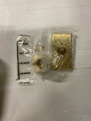 Baldwin HDBREHFR044 Bremerton Non-Turning One-Sided Dummy Door Knob with Chamfered 5" Rose from the Reserve Collection - Satin Brass
