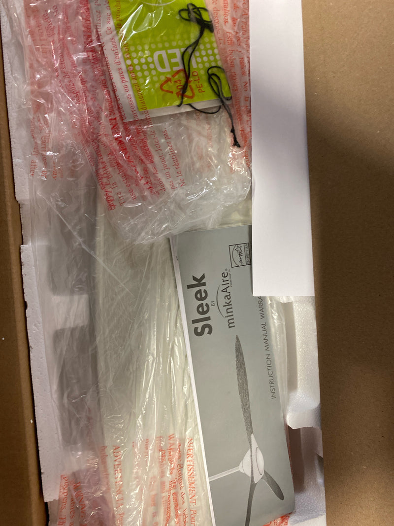 Minka Aire Sleek 60-in Flat White LED Indoor Smart Ceiling Fan with Remote (3-Blade)