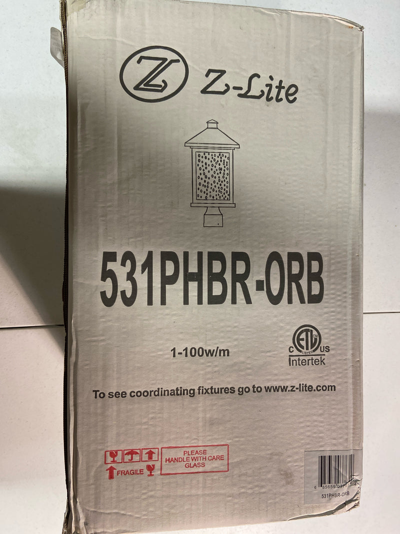 Z-Lite 531PHBR-ORB Portland 18.5" Tall 1 Light Outdoor Lantern Post Light - Oil Rubbed Bronze
