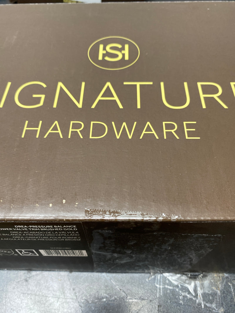 Signature Hardware 485027 Drea Pressure Balanced Valve Trim Only with Single Lever Handle - Less Rough In - Brushed Gold