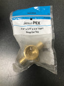 Apollo APXDET34 3/4 in. Brass PEX-B Barb x PEX-B Barb x Female Pipe Thread Drop-Ear Tee