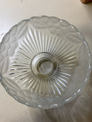 Volume Lighting GS-101 Glass Bath Room 4" Height Clear Ribbed with Etched Frost Floral Glass Dome Shade - Clear Ribbed with Etched Frost Floral