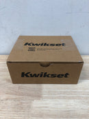 Kwikset 740LSLSQT-15S Lisbon Single Cylinder Keyed Entry Door Lever Set with Square Rose and SmartKey - Satin Nickel