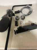 Signature Hardware 485647 Hollybrook Thermostatic Exposed Pipe Shower System with Rainfall Shower Head, Multifunction Hand Shower, and Hose - Matte Black