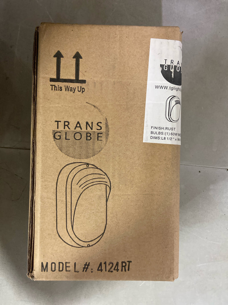 TRANS GLOBE Imports 4124 RT One Light Bulkhead from Fringe Collection 4.00 inches