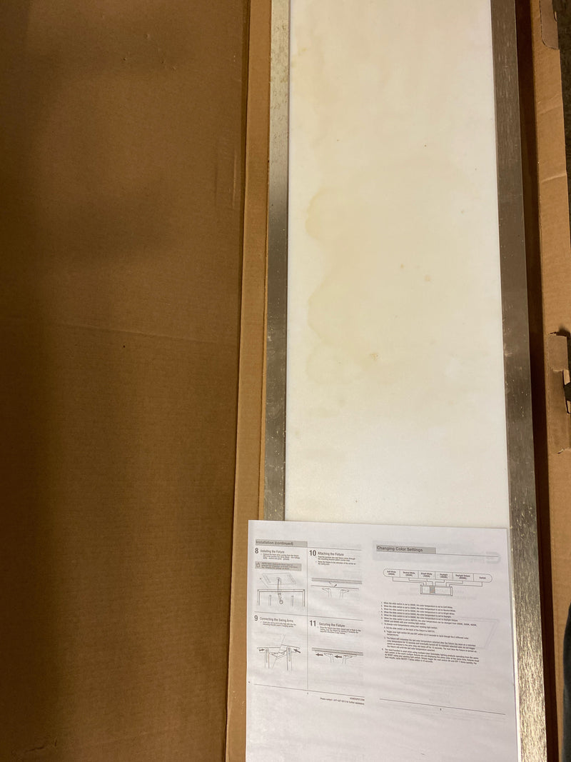 Commercial electric FP1X4/6WY/WH/HDT 1-Pack 1 ft. x 4 ft. 4000 Lumens Dimmable Integrated LED Flat Panel Ceiling Flush Mount Fixture with Selectable 5CCT