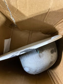 PROFLO PFS194RWH Getchell 19" Circular Enameled Steel Drop In Bathroom Sink with Overflow and 3 Faucet Holes at 4" Centers - White