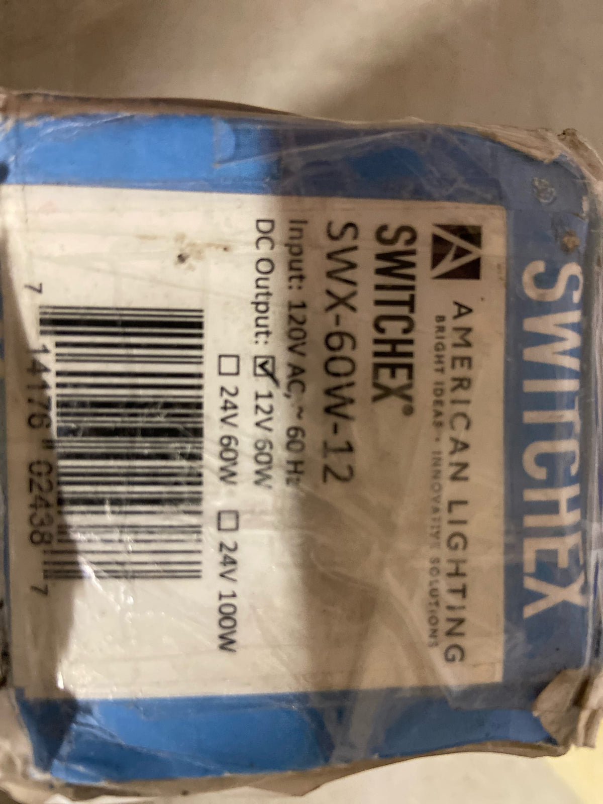 American Lighting SWX-60-12 60W 12V LED Dimmer Switch & Power Supply for Tape Lights, White