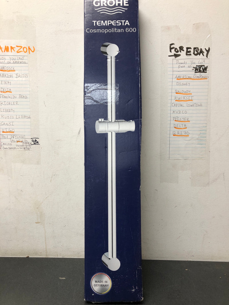 Grohe 27521000 New Tempesta Cosmopolitan 24" Slide Bar with Adjustable Hand Shower Bracket - Starlight Chrome