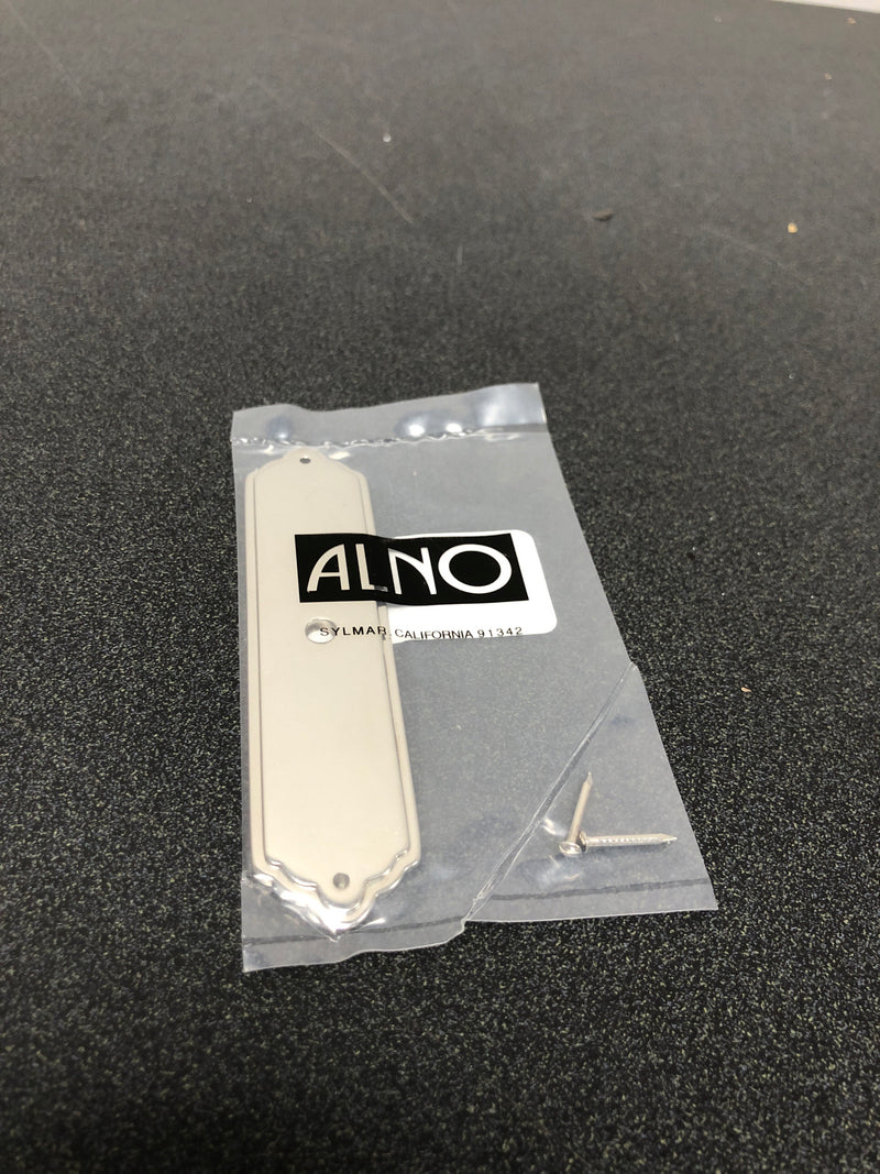 Alno A1226-4-PN Traditional 4" Solid Brass Rectangular Cabinet Drawer Knob Backplate - Polished Nickel