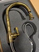 Perrin and Rowe U.4744ULB-2 Georgian Era 1.8 GPM Single Hole Pull Down Kitchen Faucet - Unlacquered Brass (Living Finish)
