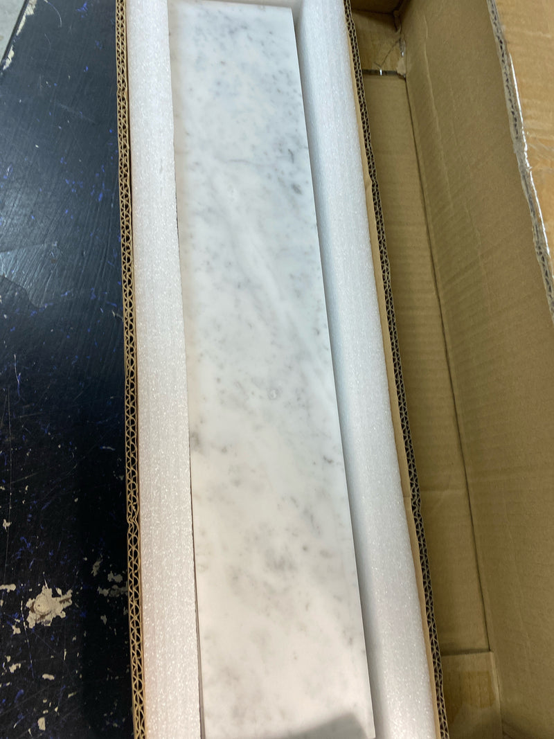 Ariel AL-CW-SIDESPLSH Ariel 21-3/16" Marble Vanity Side Splash - White