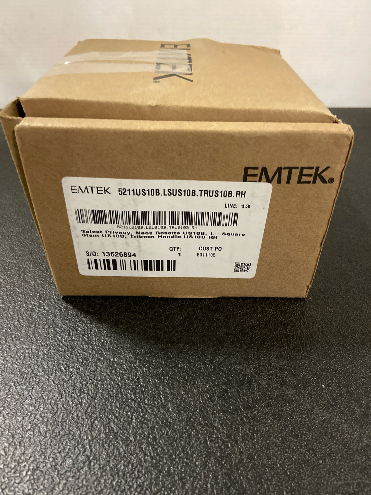 Emtek 520TRUS10B Tribeca Privacy Door Lever Set from the SELECT Brass Collection - Oil Rubbed Bronze