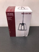 Home 1-Light Matte Black and Glass Mini Pendant