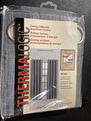 Thermalogic 72255404-593503 Bryson Grey Polyester Textured 52 in. W x 95 in. L Grommet Indoor Room Darkening Curtain (Single Panel)