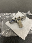 Amerock BP36647BCRG10 London 9/16 Inch Bar Cabinet Knob - Black Chrome / Satin Nickel