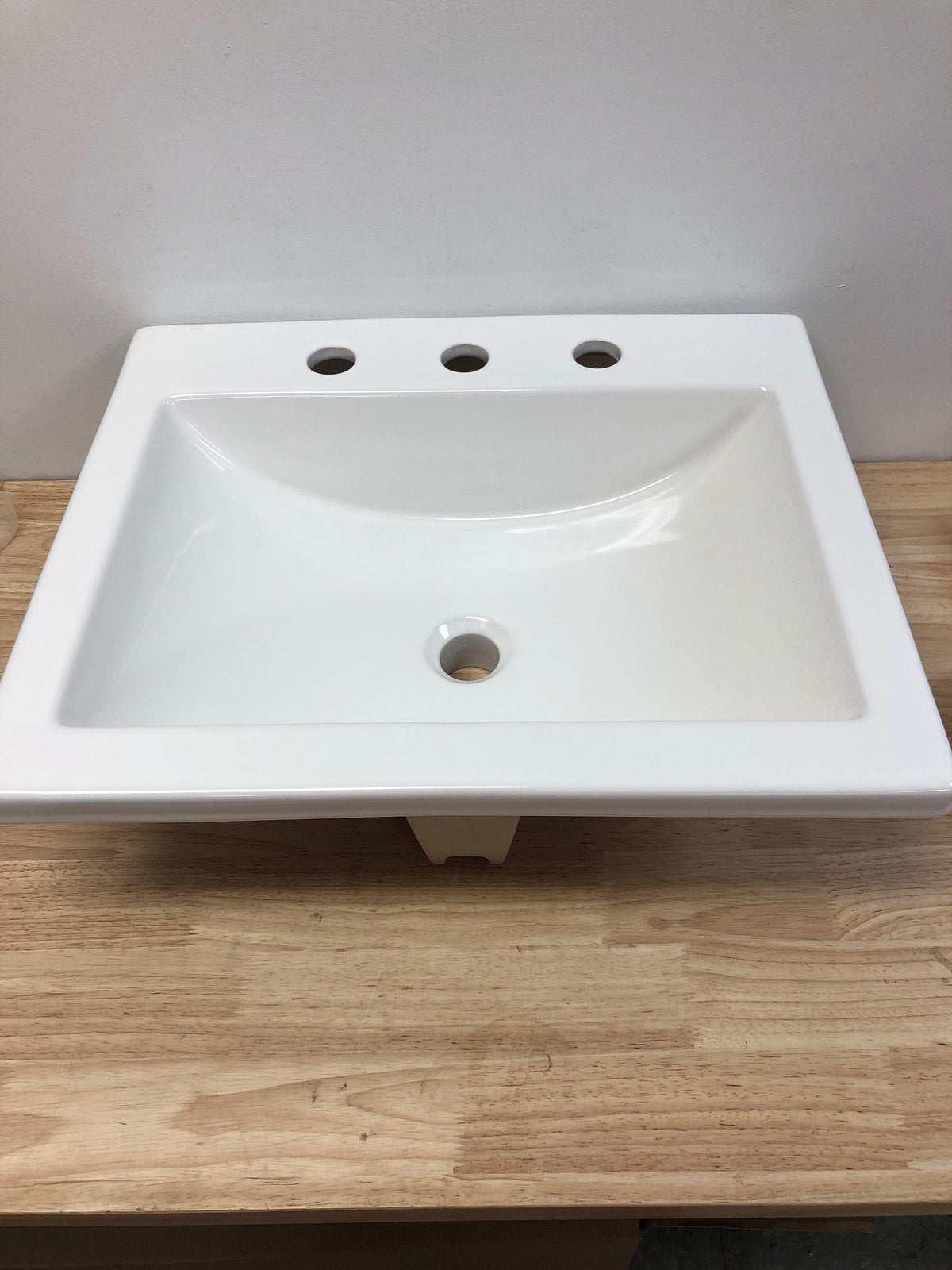 American Standard 643008.02 21" Drop-in Bathroom Sink with 3 Hole with Overflow - White