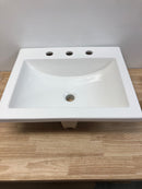 American Standard 643008.02 21" Drop-in Bathroom Sink with 3 Hole with Overflow - White