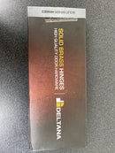 Deltana DSB4R526-RZ 4" x 4" Solid Brass 5/8" Radius Corner Plain Bearing Mortise Hinge - Pair - Polished Chrome