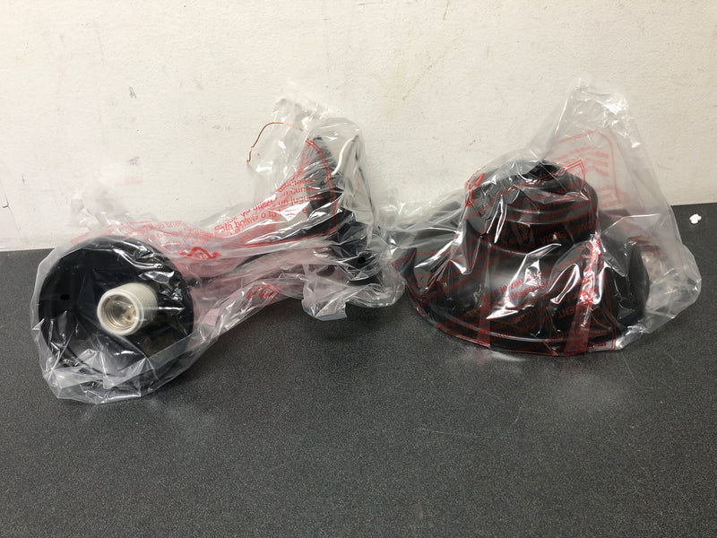 Hampton bay EW10139BK 11 in. Black Barn Outdoor Wall Sconce Light