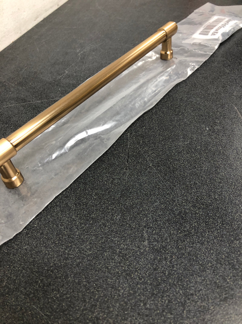 Emtek 86690US4 Jasper 8 Inch Center to Center Bar Cabinet Pull from the Industrial Modern Collection - Satin Brass