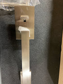 Baldwin FDLAJXTUBRCRR150 La Jolla Full Dummy Handleset with Tube Lever and Contemporary Round Rose Interior Trim from the Reserve Collection - Satin Nickel