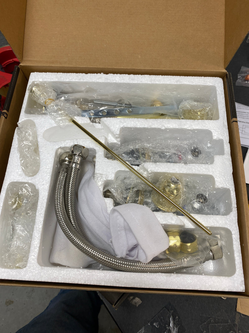 Kingston Brass KS3952PL Restoration 1.2 GPM Mini-Widespread Bathroom Faucet with Pop-Up Drain Assembly - Polished Brass