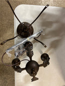 Quorum 2906-13-39 Leaf, Flower, Fruit Four Light Dual Mount from Salento Collection in Copper Finish,