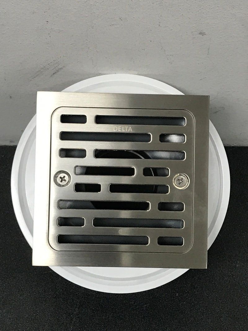 Delta DT062412-SS 4" Tile-In Square Shower Drain - Brilliance Stainless