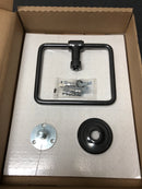 Emtek Transitional Brass Towel Ring with Matching Finish Rosette - Choice of 6 Finishes - 29010US19 - Regular (0) - Flat Black (US19)