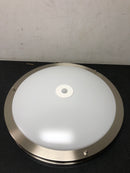 Ledvance 62413 16 in. Brushed Nickel Selectable LED Flush Mount with Motion Sensor and Battery Backup