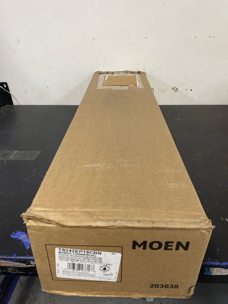 Moen T8342EP15CBN Shower System Trim Package with 1.5 GPM Single Function Shower Head Less Rough-In Valve from the Commercial Collection - Classic Brushed Nickel