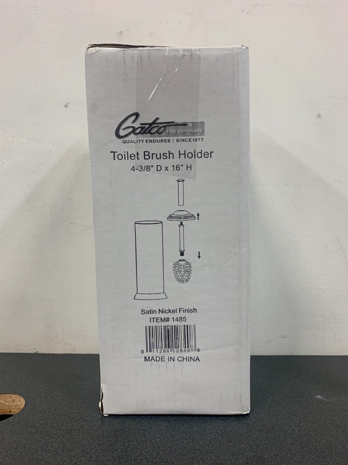Gatco Chrome Metal Toilet Brush Holder