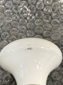 Nostalgic Warehouse 712894 Vintage White Porcelain Passage Door Knob Set with Solid Brass Cottage Style Plate and 2-3/8" Backset - Satin Nickel