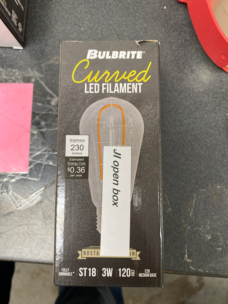 Bulbrite 776515 - LED3ST18/21K/FIL-NOS/CURV/HAIRPIN Designer LED Light Bulb