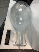 Kichler 42047OZCS Everly 17.75 in. 1-Light Olde Bronze Modern Shaded Bell Kitchen Hanging Pendant Light with Clear Seeded Glass