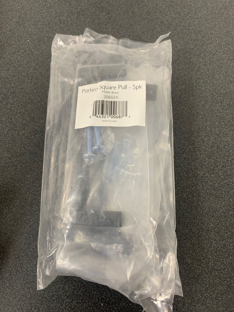 Design House 206524 Portico 3-3/4 Inch Center to Center Handle Cabinet Pull - Pack of 5 - Matte Black