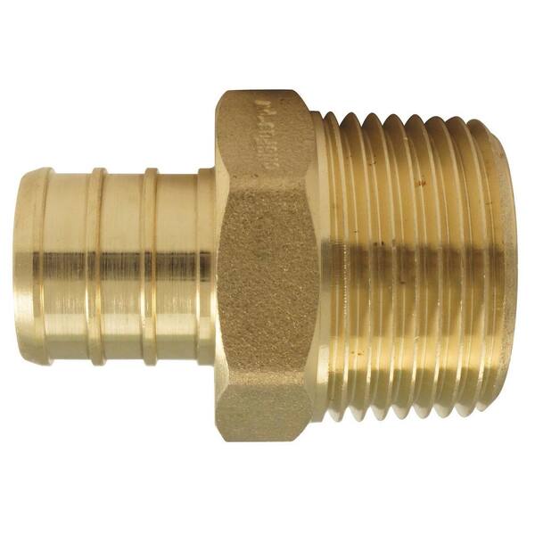 Apollo APXMA34345PK 3/4 in. Brass PEX Barb x 3/4 in. Male Pipe Thread Adapter (4-Pack)