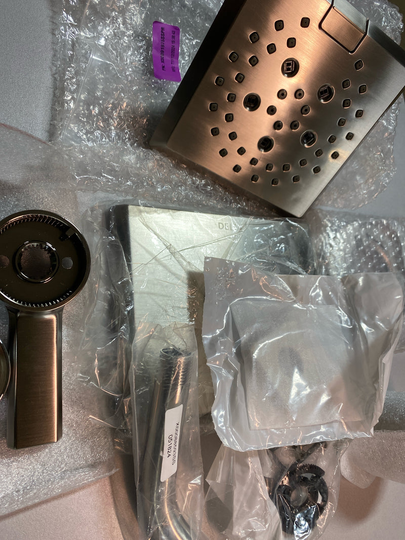 Delta T17299-SS-PR Pivotal 1-Handle Wall-Mount Shower Trim Kit in Lumicoat Stainless with H2Okinetic (Valve Not Included)