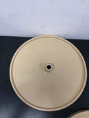 Rev-A-Shelf 3072-18-15-52 Value Line Plastic 2-Shelf 18" Full Circle Lazy Susan for Corner Wall Cabinets - Almond