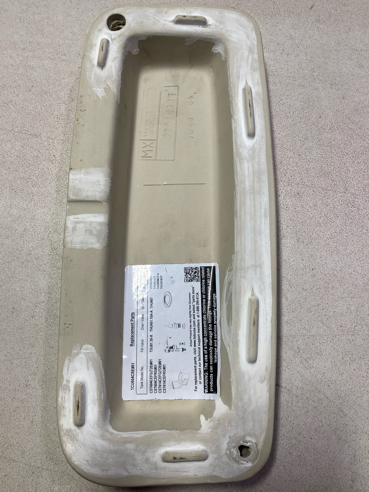 TOTO TCU604CRE#01 Tank Lid for Eco Ultramax II - Cotton
