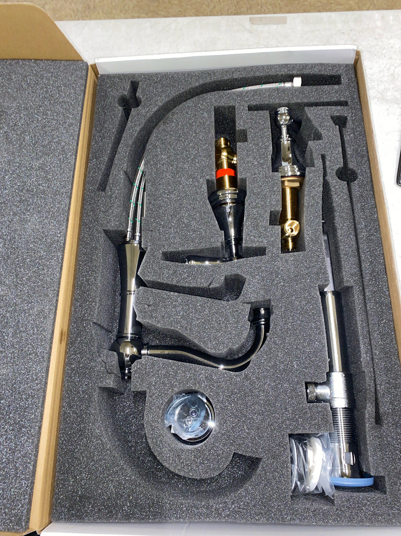 Perrin & rowe U.3723LSP-APC-2 Georgian Era 8 in. Widespread Double Handle Bathroom Faucet Drain Kit Included in Polished Chrome