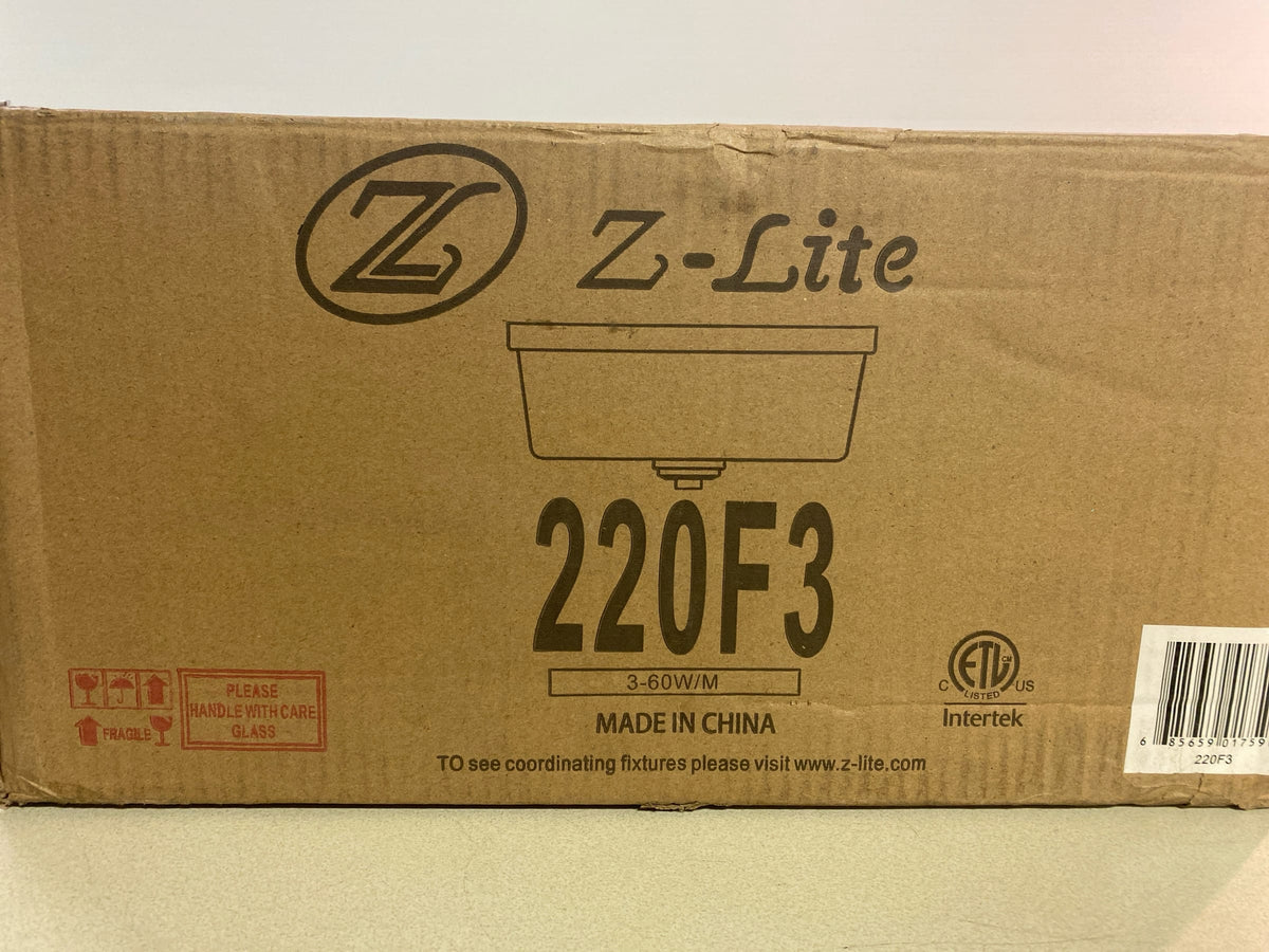 Z-Lite 220F3 Arlington 3 Light 14" Wide Flush Mount Drum Ceiling Fixture - Bronze