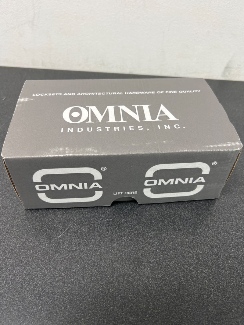 Omnia 473/55.SD3A Non-Turning One-Sided Door Knob with 473 Style Handle and Round Rose - Unlacquered Polished Brass